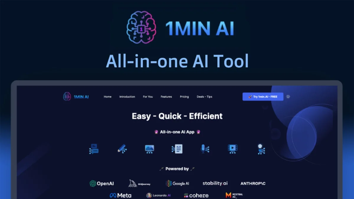 1min.AI's $85 Lifetime Subscription Set to Transform Content Creation for Creators