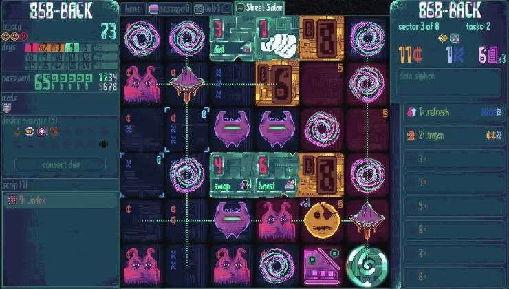 868-BACK combines roguelike gameplay with innovative hacking mechanics for gamers