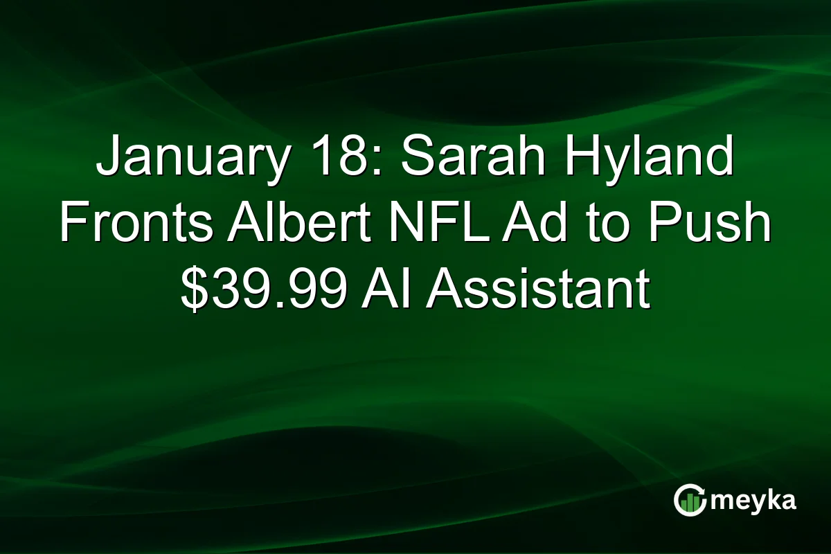 Albert's AI Finance Assistant Targets Young Fans with Sarah Hyland in NFL Playoffs Ad