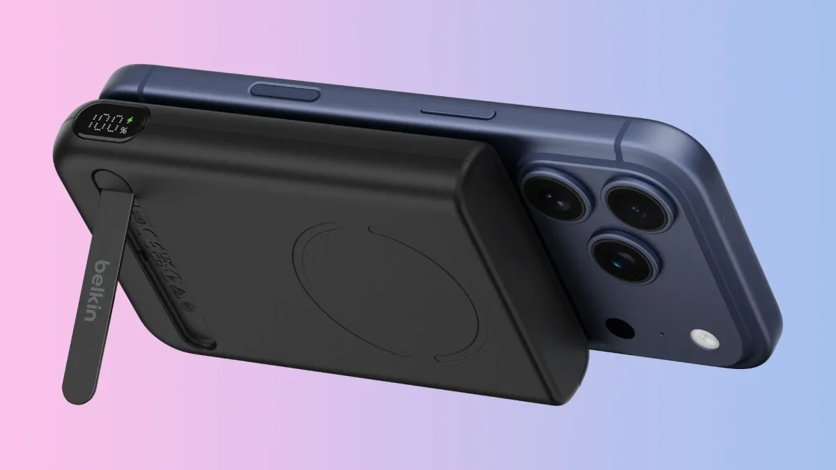 Belkin's latest magnetic power bank enhances user experience with kickstand and LED display
