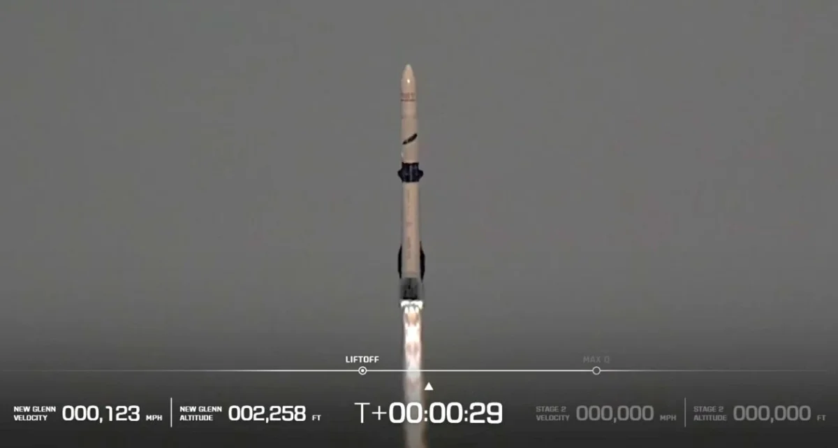 Blue Origin's recycled rocket mission faces challenges as satellite enters unexpected orbit