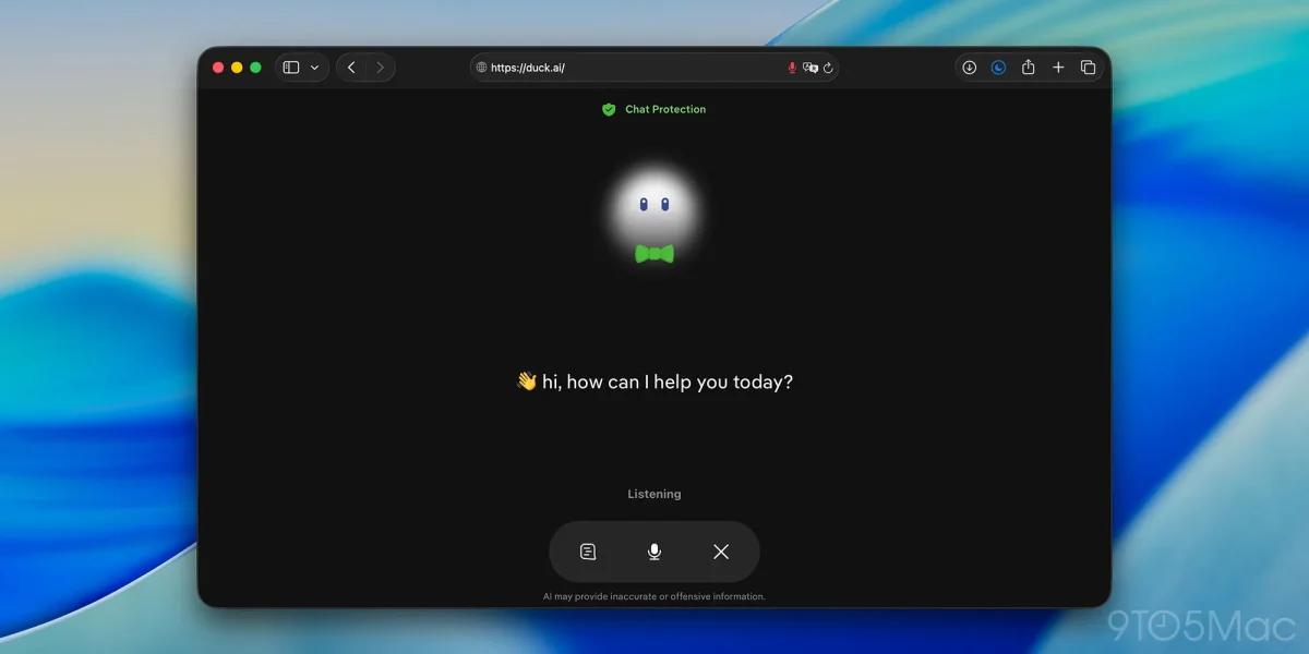 DuckDuckGo's AI Voice Chat Feature Aims to Challenge Big Tech Privacy Norms