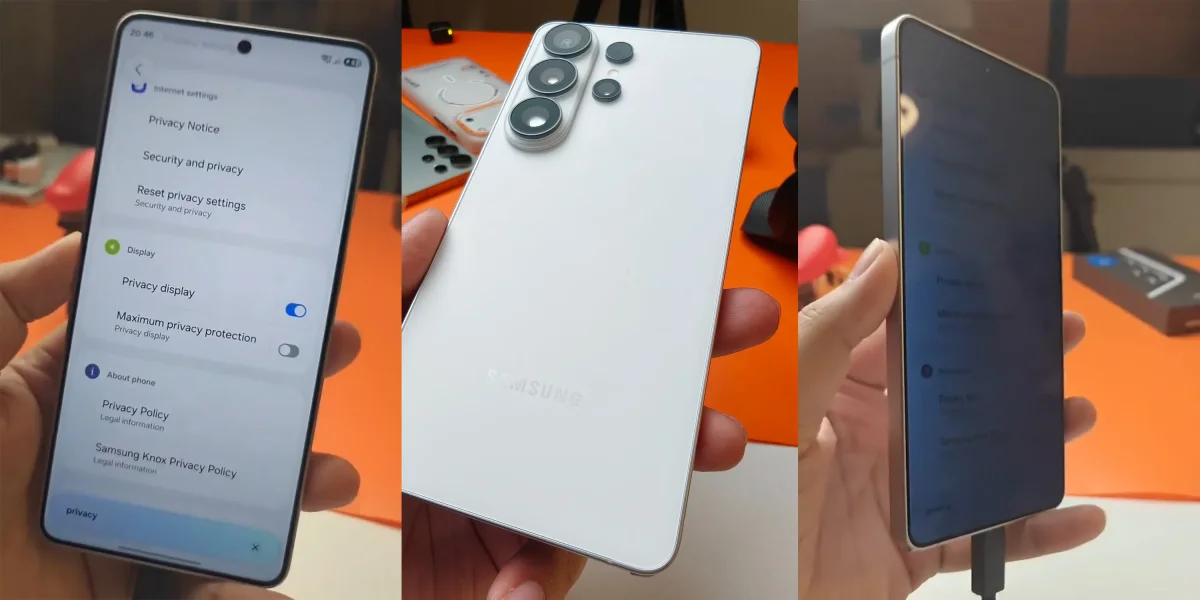 Galaxy S26 Ultra's Privacy Display showcased early, raising security concerns for users