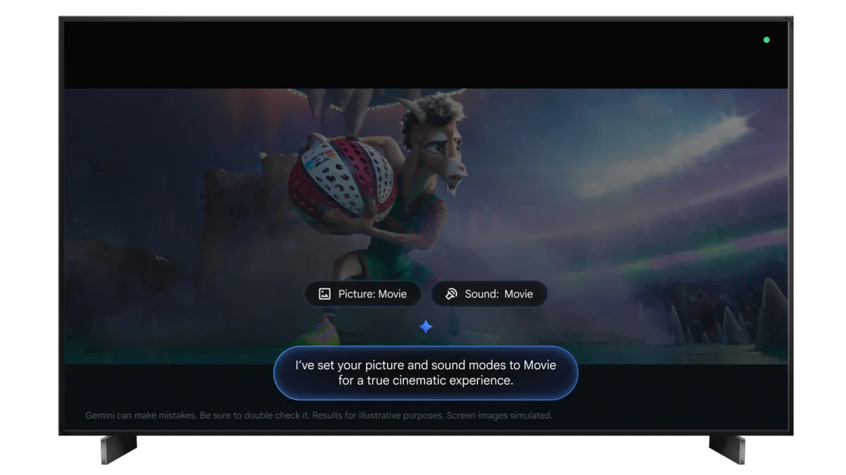 Gemini enhances Google TV experience with smart picture setting adjustments