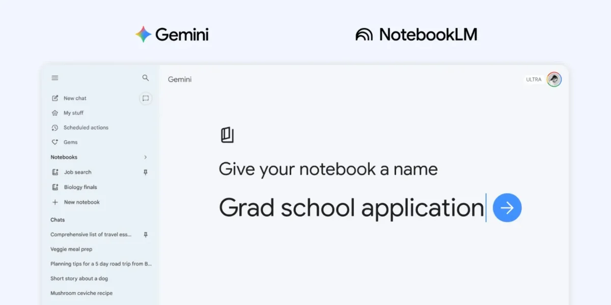 Gemini's New 'Notebooks' Feature Transforms Chat Organization for Users Now