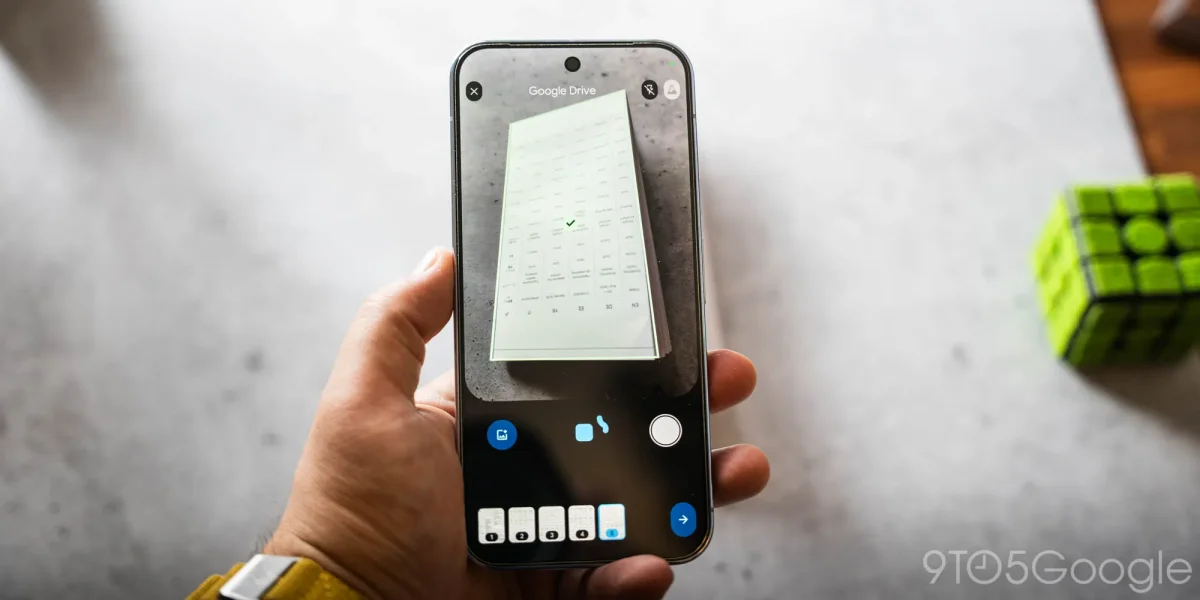Higher-end Android users gain efficiency as Google Drive reveals enhanced document scanner redesign