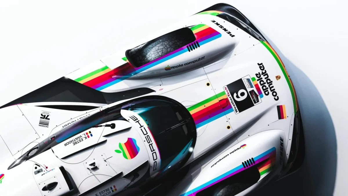 Laguna Seca transforms into 80s nostalgia as Apple and Porsche reveal retro designs