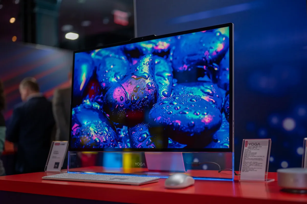 Lenovo's 32-inch OLED all-in-one PC redefines home office aesthetics with ambient lighting