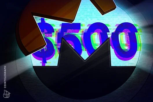 Monero's XMR surges to $500, leaving Zcash struggling to keep up in crypto race