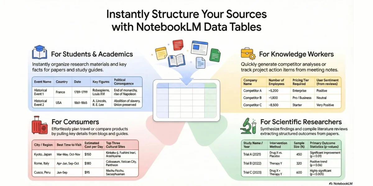 NotebookLM enhances user experience with Gemini 3, introduces innovative ‘Data Tables’ feature