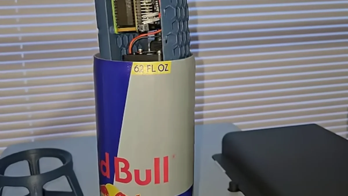 Oversized Red Bull PC Case for Raspberry Pi: A DIY Project for Enthusiasts