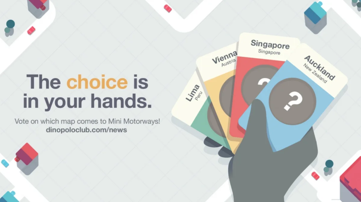 Players to shape future of Mini Motorways as voting opens for next city map