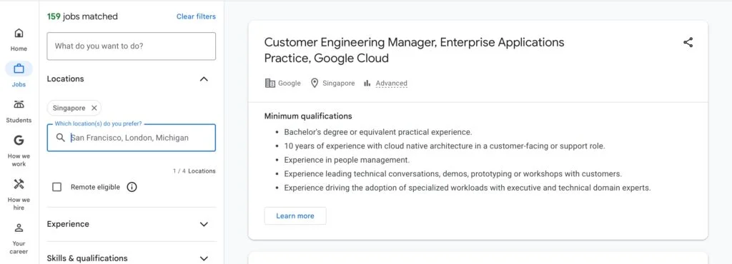 Singapore's job market expands as Google adds 150+ AI-focused positions this week