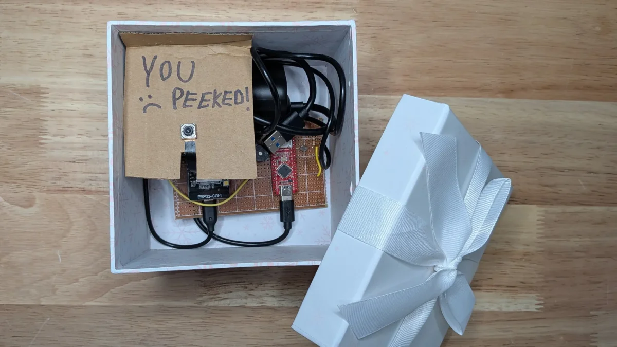 Sneaky ESP-32 Project Alerts Parents When Kids Spy on Hidden Christmas Gifts
