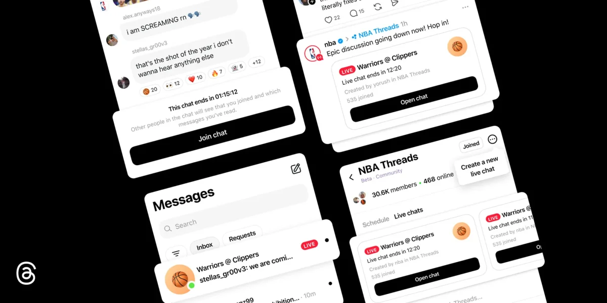 Threads enhances user engagement with new group chat feature during live events