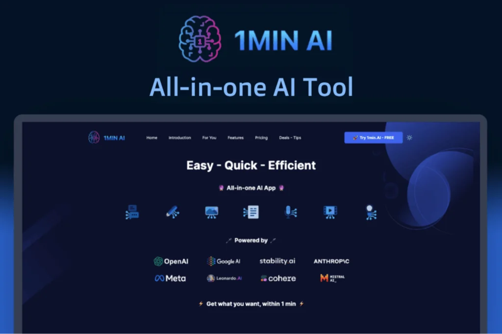 Users Save Over 80% with 1min.AI's Limited-Time Lifetime Subscription Offer