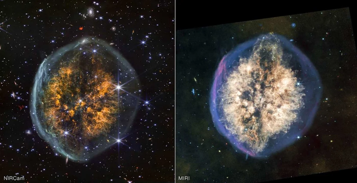 Webb Telescope's stunning images reveal secrets of the Exposed Cranium Nebula's formation